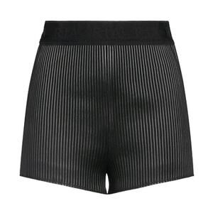 RtA Lamb Leather Slim Fit Ribbed Textured High Rise Shorts Black Womens Size XS